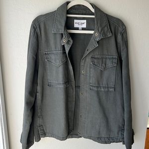 Velvet Heart Denim Army Green Khaki Jacket EUC
